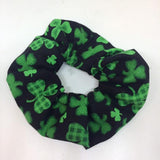 St. Patrick's Day Scrunchies / Shamrock, Green and White Scrunchie / St. Patrick's Day Hair Accessories for Girls