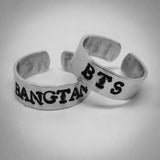 BTS Ring / Bangtan Ring / BTS Jewelry / BTS Fan Gift / Custom Hand Stamped Aluminum Ring