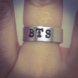 BTS Ring / Bangtan Ring / BTS Jewelry / BTS Fan Gift / Custom Hand Stamped Aluminum Ring