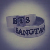BTS Ring / Bangtan Ring / BTS Jewelry / BTS Fan Gift / Custom Hand Stamped Aluminum Ring