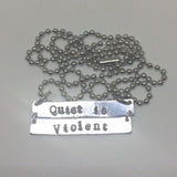 Twenty One Pilots Necklace - Quiet is Violent / Car Radio TOP Rectangle Bar Necklace