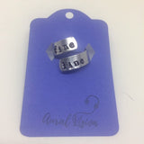 Harry Styles Ring - Fine Line Ring / Aluminium Wrap Ring / One Direction Fan Gift / Custom Handmade Metal Stamped Ring