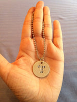 Twenty One Pilots Necklace or Keychain - East is Up / Custom Handmade Metal Stamped Pendant