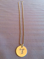 Twenty One Pilots Necklace or Keychain - East is Up / Custom Handmade Metal Stamped Pendant