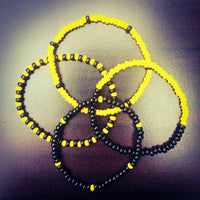 Twenty One Pilots Trench Bracelet Set / Black and Yellow Bracelets