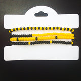 Twenty One Pilots Trench Bracelet Set / Black and Yellow Bracelets