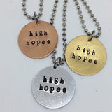 Create Your Own Lyric Necklace! / Necklace, Choker or Keychain