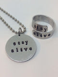 Twenty One Pilots Ring - Stay Alive / Metal Stamped Jewelry / Personalized Jewelry