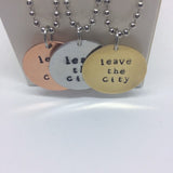Twenty One Pilots Necklace - Leave The City / Necklace or Keychain