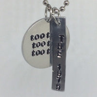 The 1975 Necklace - TOOTIMETOOTIMETOOTIME / Necklace, Choker, or Keychain