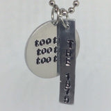 The 1975 Necklace - TOOTIMETOOTIMETOOTIME / Necklace, Choker, or Keychain