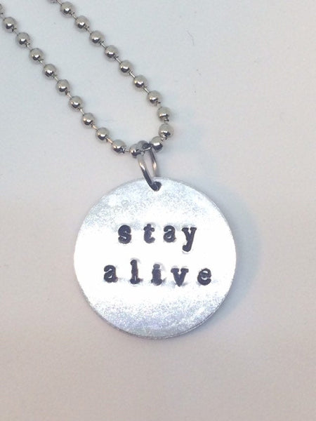 Twenty One Pilots Pendant - Stay Alive / Necklace or Keychain