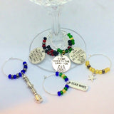 Star Wars Wine Glass Charms / Fantasy Wine Charms / Gift for Wine Drinker