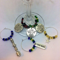 Star Wars Wine Glass Charms / Fantasy Wine Charms / Gift for Wine Drinker