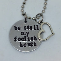Hozier - Be Still My Foolish Heart / Necklace or Keychain / Sweet Music Lyrics