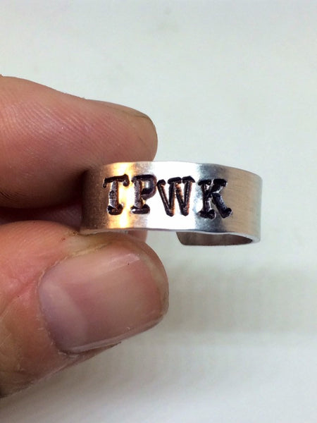 Harry Styles TPWK Ring - Treat People with Kindness / Adjustable Customizeable Ring