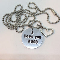 I Love You 300 Necklace / Avengers Endgame - Tony Stark Iron Man